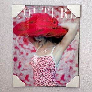 Couture pink fashion magazine cover artwork